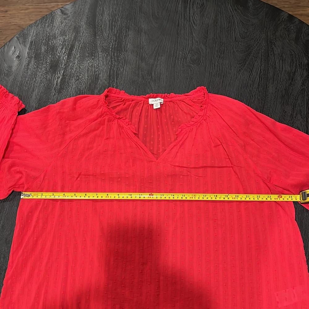J. Crew Women’s 2X Red Blouse - Picture 8 of 13